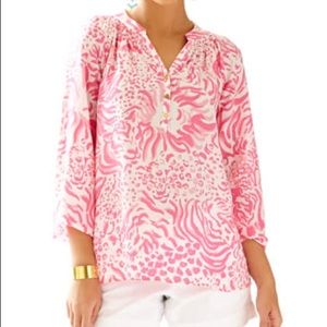 Lilly Pulitzer “Get Spotted” Print Elsa Top